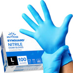 Load image into Gallery viewer, INTCO NITRILE BLUE POWDER FREE WORKSHOP GLOVES SIZE LARGE X100