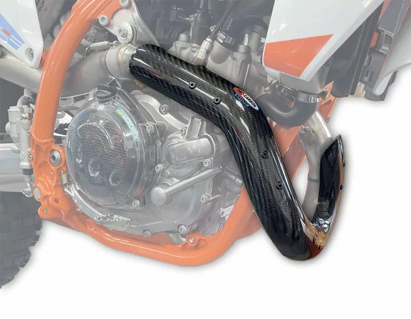 PRO CARBON KTM EXHAUST GUARD / PIPE GUARD – 2024 –250 EXC-F