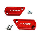 Load image into Gallery viewer, APICO BETA REV3/EVO GRIMECA PATTERN MASTER CYLINDER COVERS & SCREWS RED 1PR