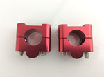 Load image into Gallery viewer, DAB PRODUCTS 7/8" TO FATBAR HANDLEBAR CONVERSION SET RED FOR BETA MONTESA ETC - Trials Bike Breakers UK