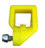 Load image into Gallery viewer, DAB PRODUCTS TRIALS ANGLED CHAIN TENSIONER PAD WITH SCREWS & NUTS YELLOW