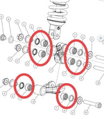 Load image into Gallery viewer, DAB PRODUCTS TRS REAR SHOCK LINKAGE BEARING & SEAL KIT