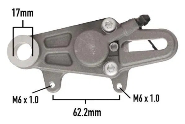 AJP/BRAKTEC 2 POT SMALL TRIALS REAR BRAKE CALIPER FOR MONTESA 315R 4RT EVO80