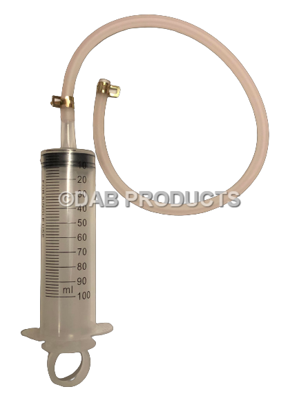 DAB PRODUCTS 100ML PRO SYRINGE & HOSE FOR BACK BLEEDING BRAKES & CLUTCH & OIL FILLING