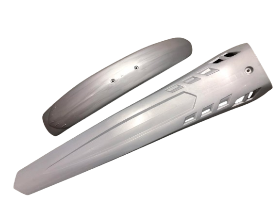 GENUINE 2006>2009 SHERCO FRONT & REAR MUDGUARDS SILVER