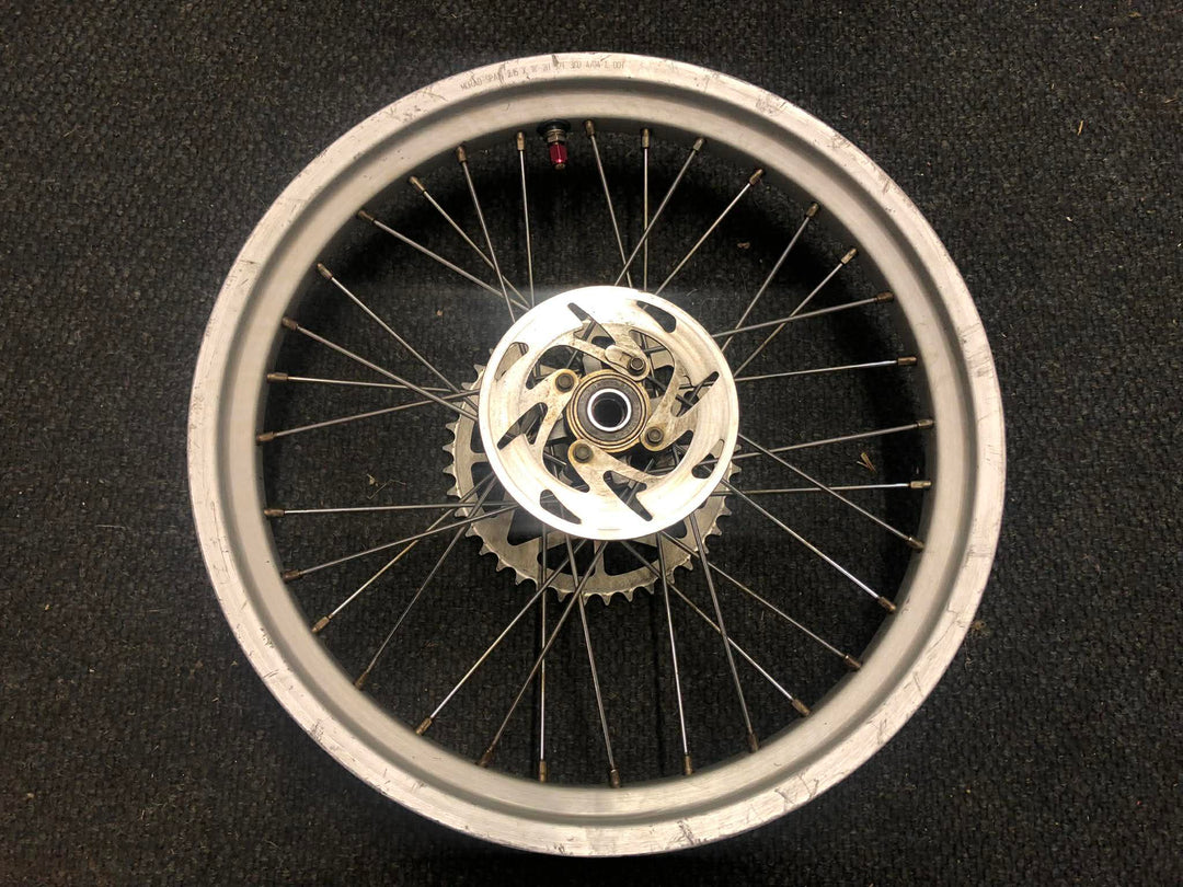 USED GAS GAS PRO REAR WHEEL WITH DISC & SPROCKET WILL FIT OTHERS MONTESA SHERCO