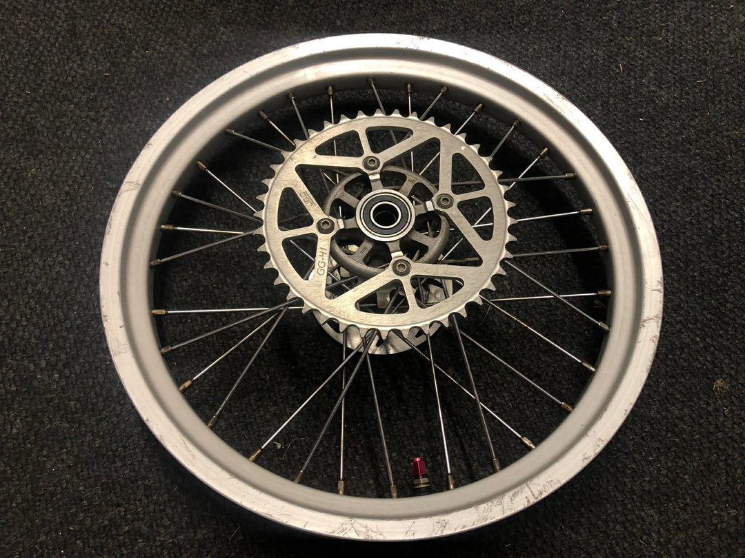 USED GAS GAS PRO REAR WHEEL WITH DISC & SPROCKET WILL FIT OTHERS MONTESA SHERCO