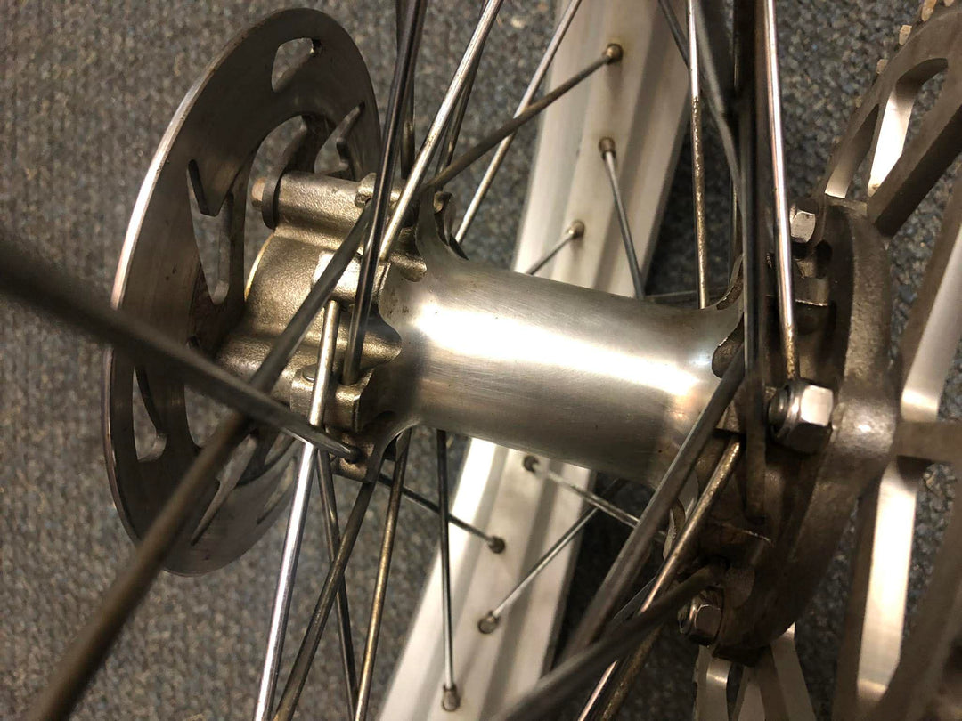 USED GAS GAS PRO REAR WHEEL WITH DISC & SPROCKET WILL FIT OTHERS MONTESA SHERCO