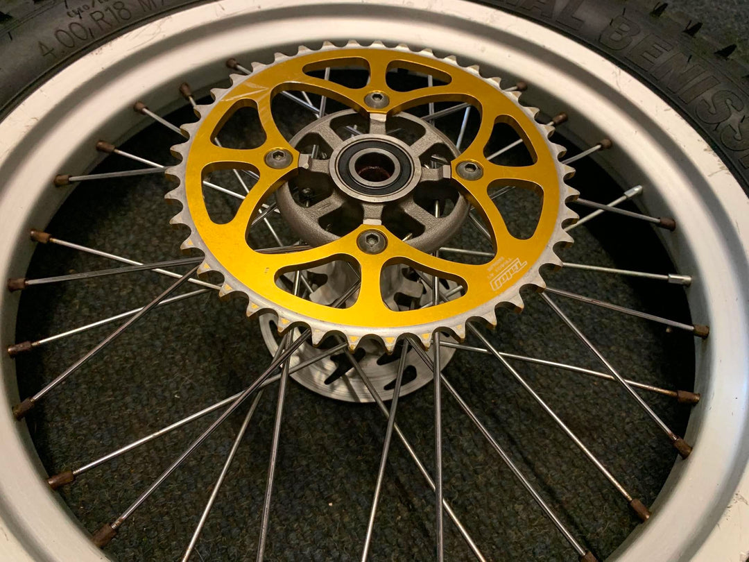 USED GAS GAS PRO REAR WHEEL WITH DISC & SPROCKET WILL FIT OTHERS MONTESA SHERCO