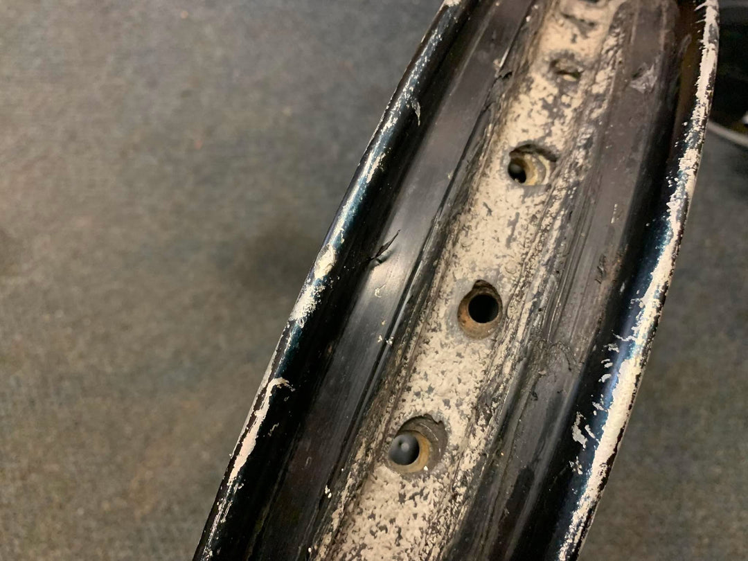 USED MORAD TUBELESS TRIALS REAR RIM 18" X 2.15 32 SPOKE