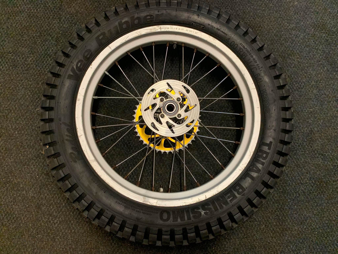 USED GAS GAS PRO REAR WHEEL WITH DISC & SPROCKET WILL FIT OTHERS MONTESA SHERCO