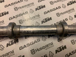 Load image into Gallery viewer, USED 2006 TO 2014 GAS GAS ALLOY REAR WHEEL SPINDLE AXLE WITH CAMS AND NUT