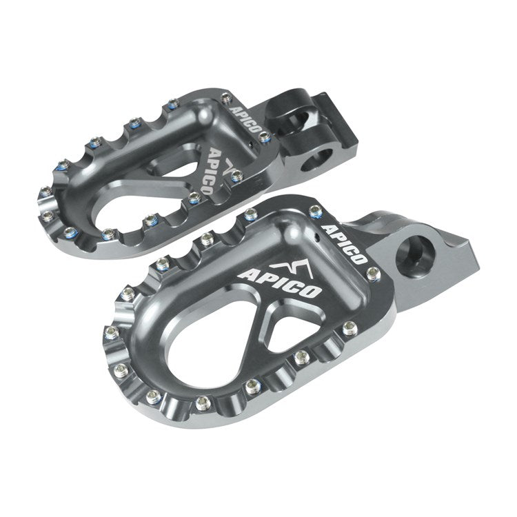 APICO 55MM WIDE CNC ALLOY TRIALS FOOTRESTS FOOTPEGs