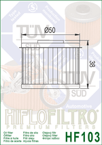 Load image into Gallery viewer, HIFLO HF103 OIL FILTER CRF250L CRF300L
