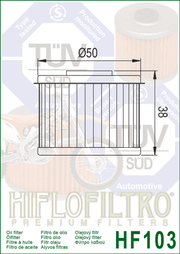 HIFLO HF103 OIL FILTER CRF250L CRF300L