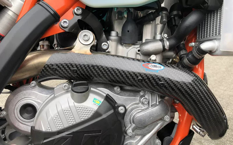 PRO CARBON KTM EXHAUST GUARD / PIPE GUARD – YEAR 2020-2023 – 250 EXC-F