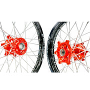 SM PRO PLATINUM WHEEL SET KTM EXC/EXCF 2024-2025 ORANGE HUB BLACK RIM