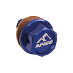 Load image into Gallery viewer, APICO MAGNETIC SUMP DRAIN BOLT M8 X 16MM X 1.5P KAWASAKI BLUE
