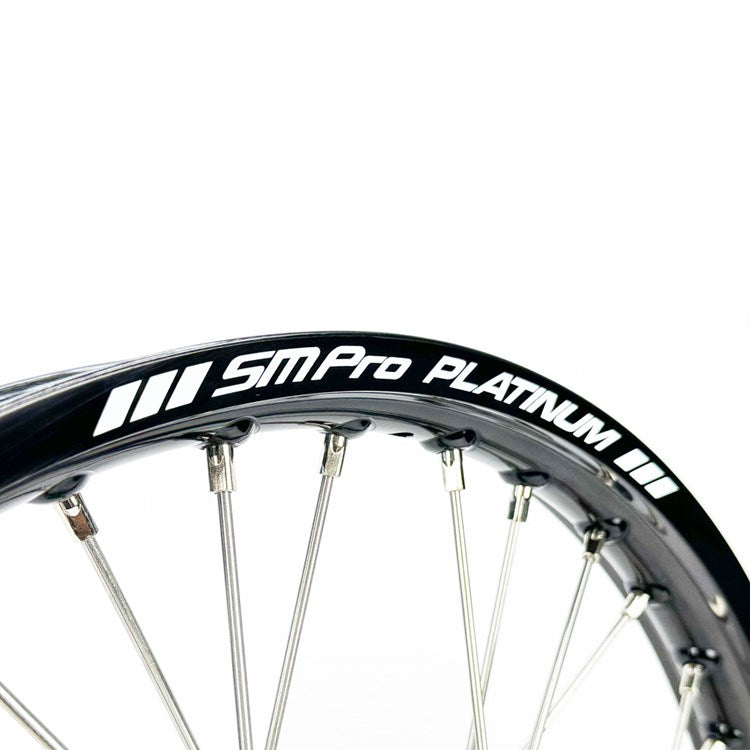 SM PRO PLATINUM WHEEL SET HUSQVARNA TE/FE 2024-2025 BLUE HUB BLACK RIM