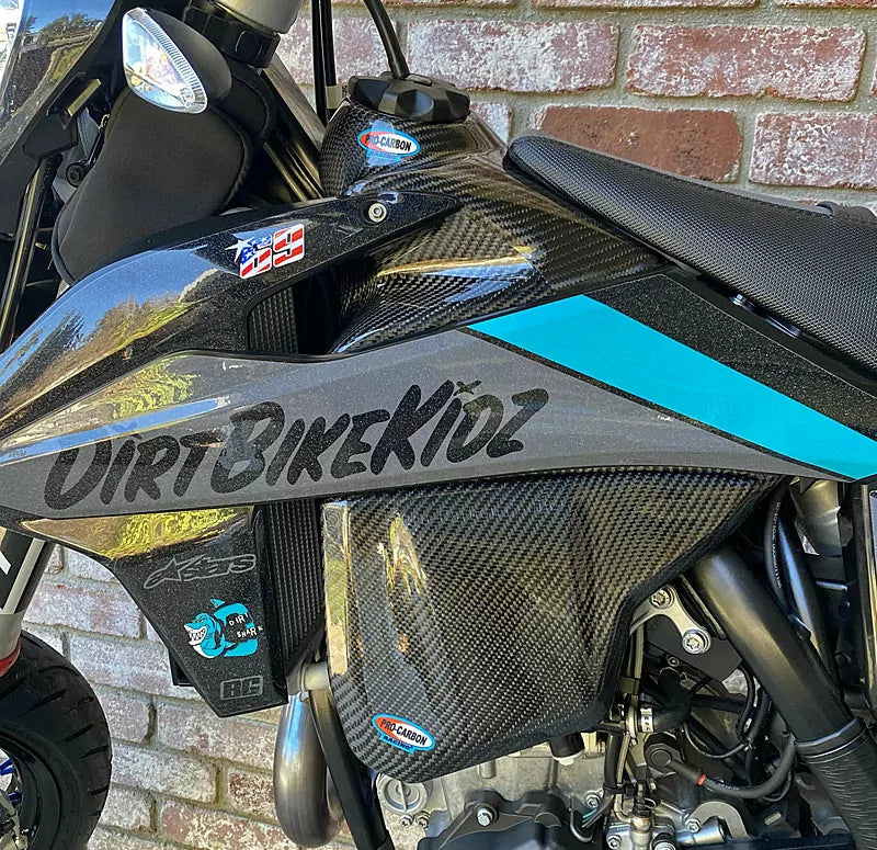 PRO CARBON KTM TANK COVER 2020-2023 FULL SET 350+500 EXC-F + XCF-W (US MODELS) NOT 450