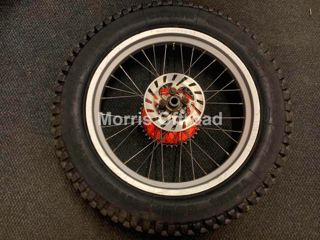 USED BETA REV3 / EVO 2T REAR WHEEL WITH DISC  SPROCKET & TYRE