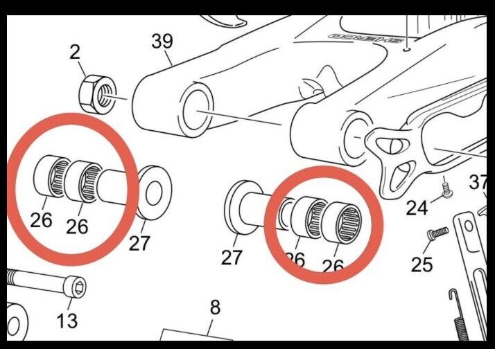 DAB PRODUCTS SHERCO / SCORPA / EM / TRS SWING ARM BEARING