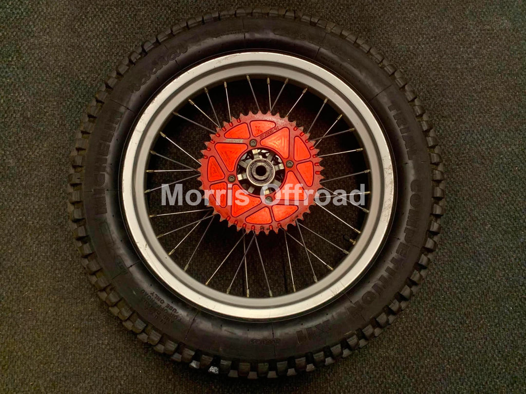 USED BETA REV3 / EVO 2T REAR WHEEL WITH DISC  SPROCKET & TYRE