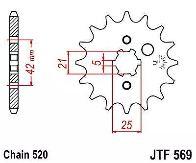 JT FRONT SPROCKET 14T TEETH JTF569 YAMAHA KAWASAKI