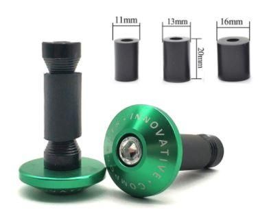 TRIALS MOTOX ENDURO TRAIL HANDLEBAR BAR END PLUGS GREEN 12-18MM