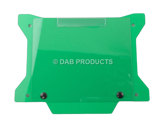 DAB PRODUCTS FACTORY TRIALS NUMBER BOARD PLATE WITH WINDOW GREEN