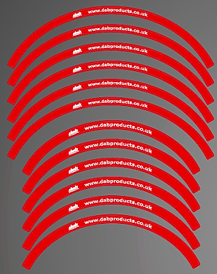 DAB PRODUCTS TRIALS RIM STICKER SET FOR GAS GAS MONTESA BETA SCORPA TRS SHERCO - Trials Bike Breakers UK