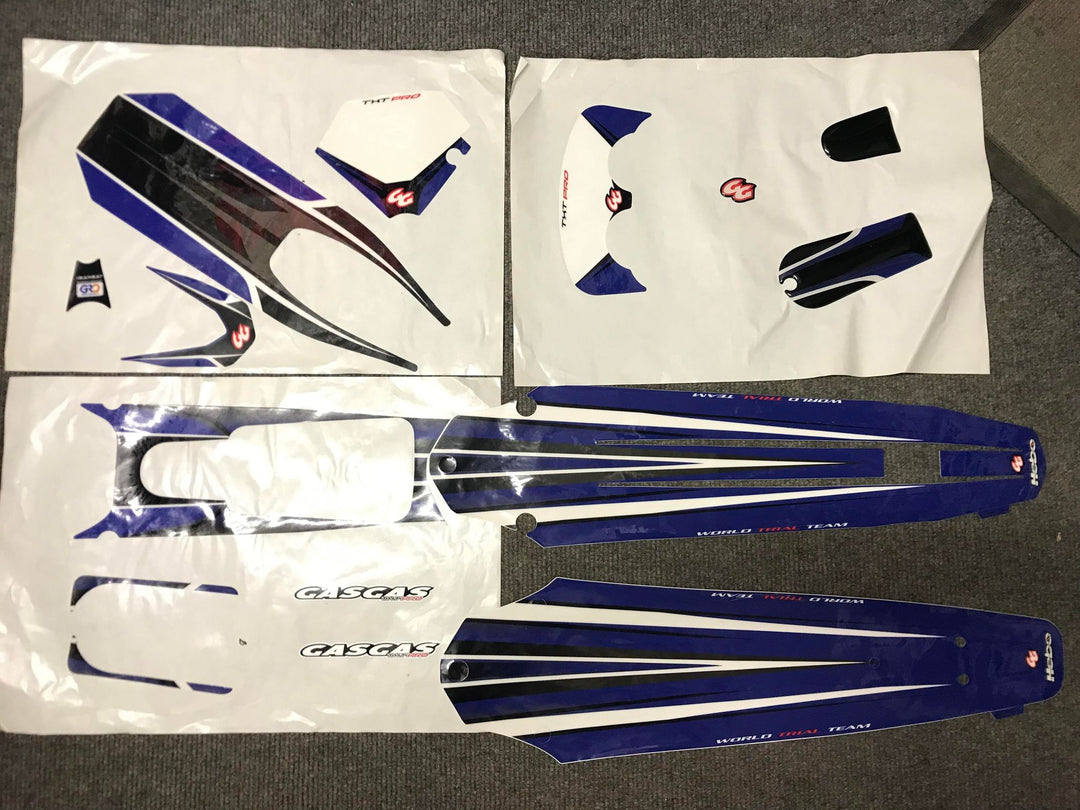 GENUINE 2002>2010 GAS GAS PRO GP RACING COMPLETE STICKER DECAL SET (MY2009)