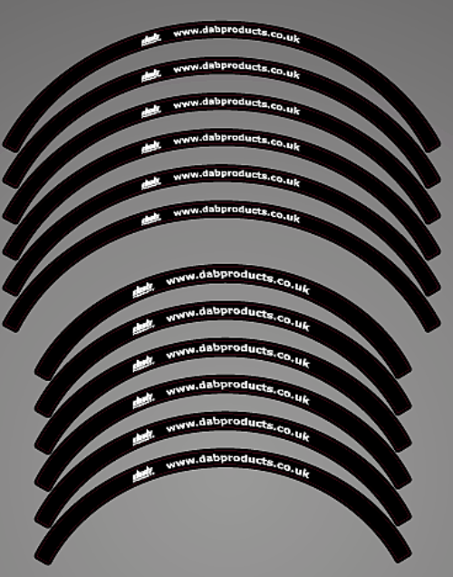 DAB PRODUCTS TRIALS RIM STICKER SET FOR GAS GAS TWC200 BETA SCORPA TRS SHERCO - Trials Bike Breakers UK