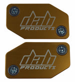 Load image into Gallery viewer, DAB PRODUCTS BRAKTEC PATTERN MASTER CYLINDER COVERS &amp; SCREWS GOLD 1PR - Trials Bike Breakers UK
