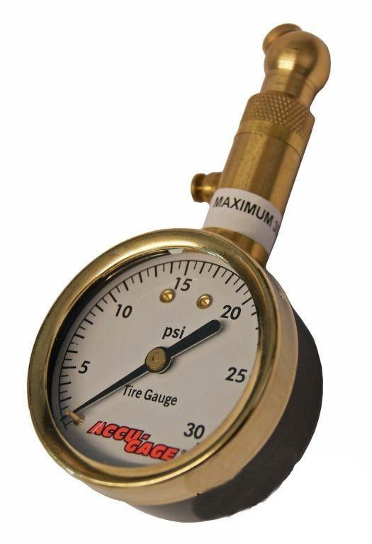 ACCU-GAGE  LOW PRESSURE TYRE GAUGE 0-30PSI WITH AIR BLEEDER BUTTON MOTOX ENDURO - Trials Bike Breakers UK