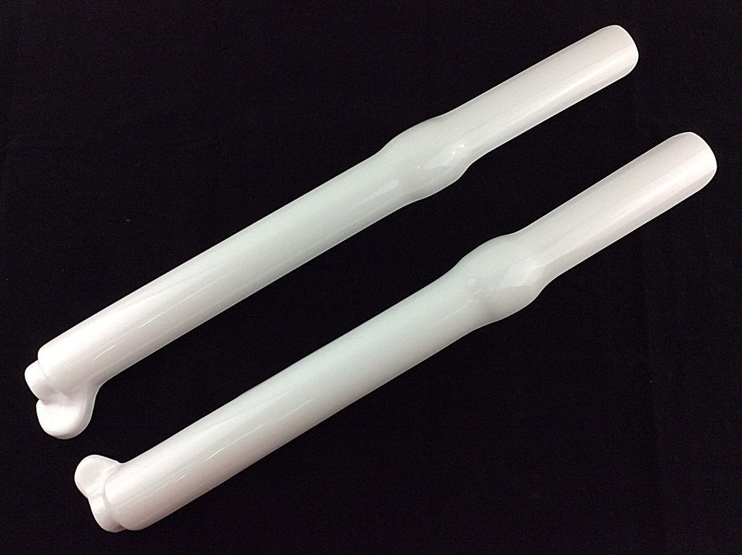 DAB PRODUCTS TECH TRIALS FULL LENGTH FORK GUARDS COVERS WHITE - Trials Bike Breakers UK