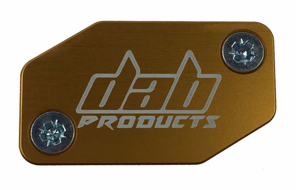 DAB PRODUCTS BRAKTEC PATTERN FRONT BRAKE MASTER CYLINDER COVER & SCREWS GOLD - Trials Bike Breakers UK