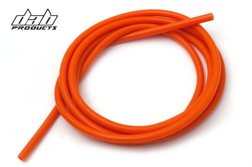 DAB PRODUCTS UNIVERSAL SILICONE HOSE 5MM BORE X 3MTR  ORANGE - Trials Bike Breakers UK