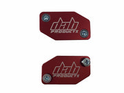 DAB PRODUCTS BRAKTEC PATTERN MASTER CYLINDER COVERS & SCREWS RED 1PR - Trials Bike Breakers UK