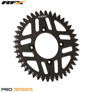 RFX PRO SERIES  4 BOLT REAR TRIALS SPROCKET 43 TEETH BLACK - Trials Bike Breakers UK