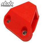Load image into Gallery viewer, DAB PRODUCTS TRIALS ANGLED CHAIN TENSIONER PAD WITH SCREWS &amp; NUTS RED - Trials Bike Breakers UK
