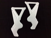 DAB PRODUCTS VERTIGO ICE HELL COMBAT REPLICA WHITE FRAME PROTECTORS COVERS - Trials Bike Breakers UK