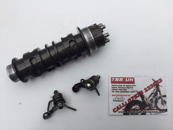 1996 GAS GAS JTR250 GEARBOX SELECTOR DRUM ASSEMBLY AND INDEX ARMS - Trials Bike Breakers UK