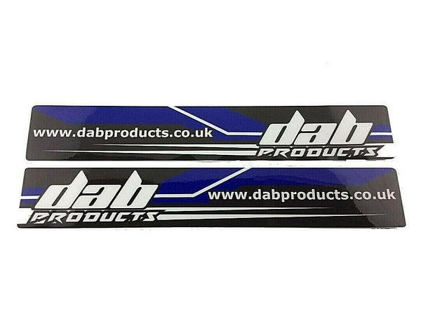 DAB PRODUCTS TRIALS UNIVERSAL SWINGING SWING ARM  STICKERS 1PR SCORPA SHERCO ETC - Trials Bike Breakers UK