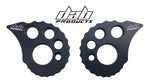 Load image into Gallery viewer, DAB PRODUCTS 17MM REAR AXLE SPINDLE ADJUSTABE OVERSIZE SNAIL CAMS BLACK 1PR - Trials Bike Breakers UK
