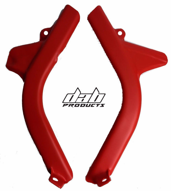 DAB PRODUCTS BETA REV50 REV80 EVO80 2004-2019 RED FRAME PROTECTORS COVERS - Trials Bike Breakers UK
