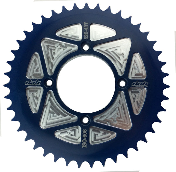 DAB PRODUCTS 4 BOLT REAR FIM STYLE TRIALS SPROCKET 43T BLUE - Trials Bike Breakers UK