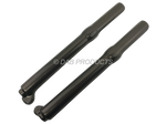 Load image into Gallery viewer, DAB PRODUCTS TECH TRIALS FULL LENGTH FORK GUARDS COVERS CARBON WEAVE LOOK - Trials Bike Breakers UK
