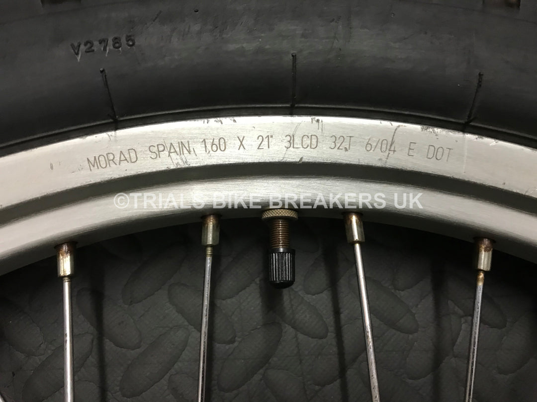 2004>2015 GAS GAS PRO FRONT WHEEL WITH DISC & TYRE TO FIT MARZOCCHI FORKS