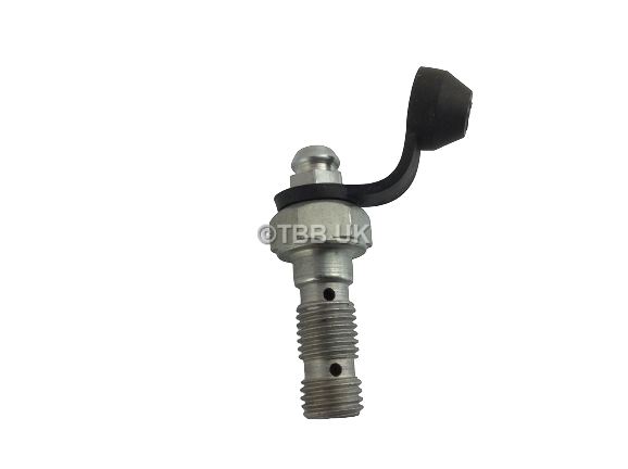 BRAKTEC M8 X 1.00 DOUBLE BANJO BOLT WITH BLEED NIPPLE